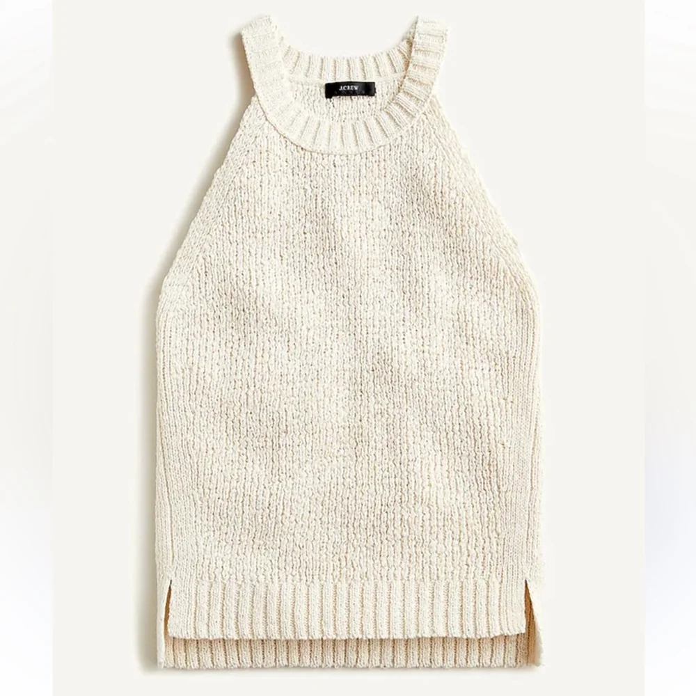 J. Crew Cream Knit Halter Sweater small ivory